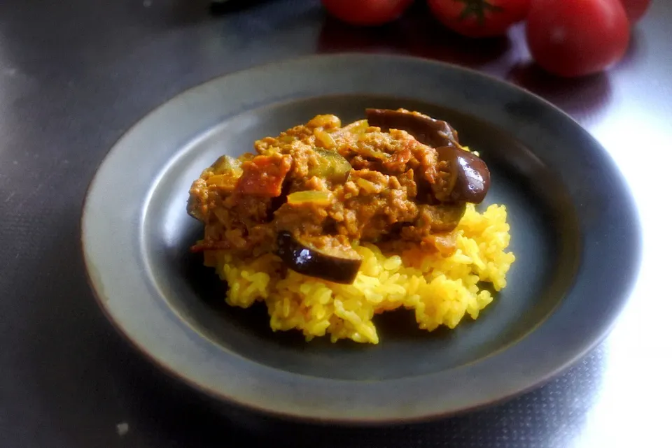 Snapdishの料理写真:今年のラタトゥイユからのキーマカレー|ちぽさん