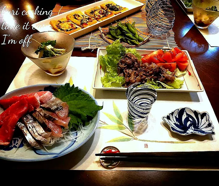 土曜日の晩御飯|ぶりさんさん