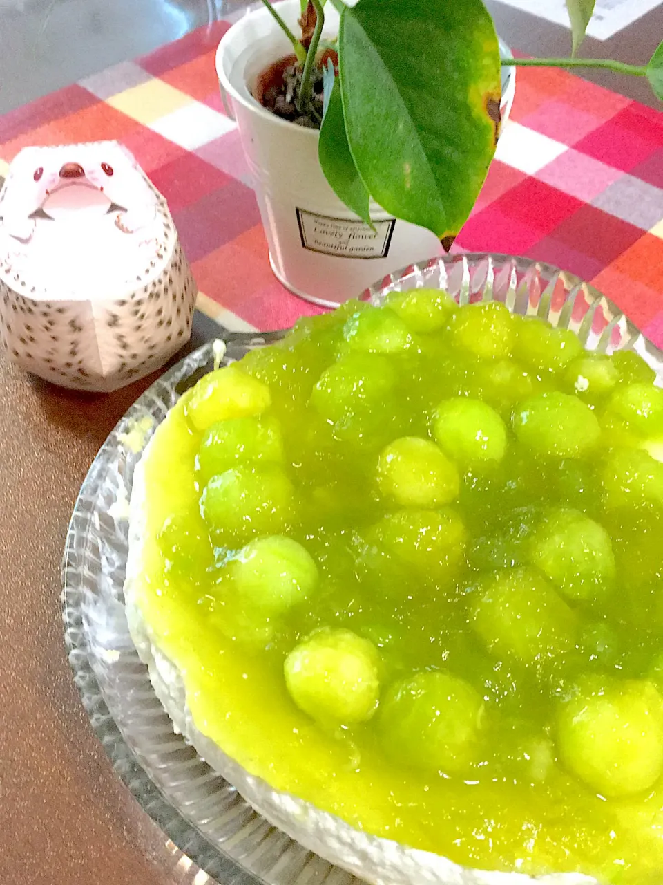 Snapdishの料理写真:メロンメロメロケーキ🍈⭐︎|るるうささん