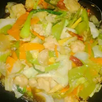 Fried Mix Vegetable with chicken ball|Wint Wah Toeさん