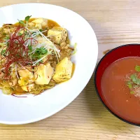 マーボー焼きそば　冷やしトマトスープ|masaさん