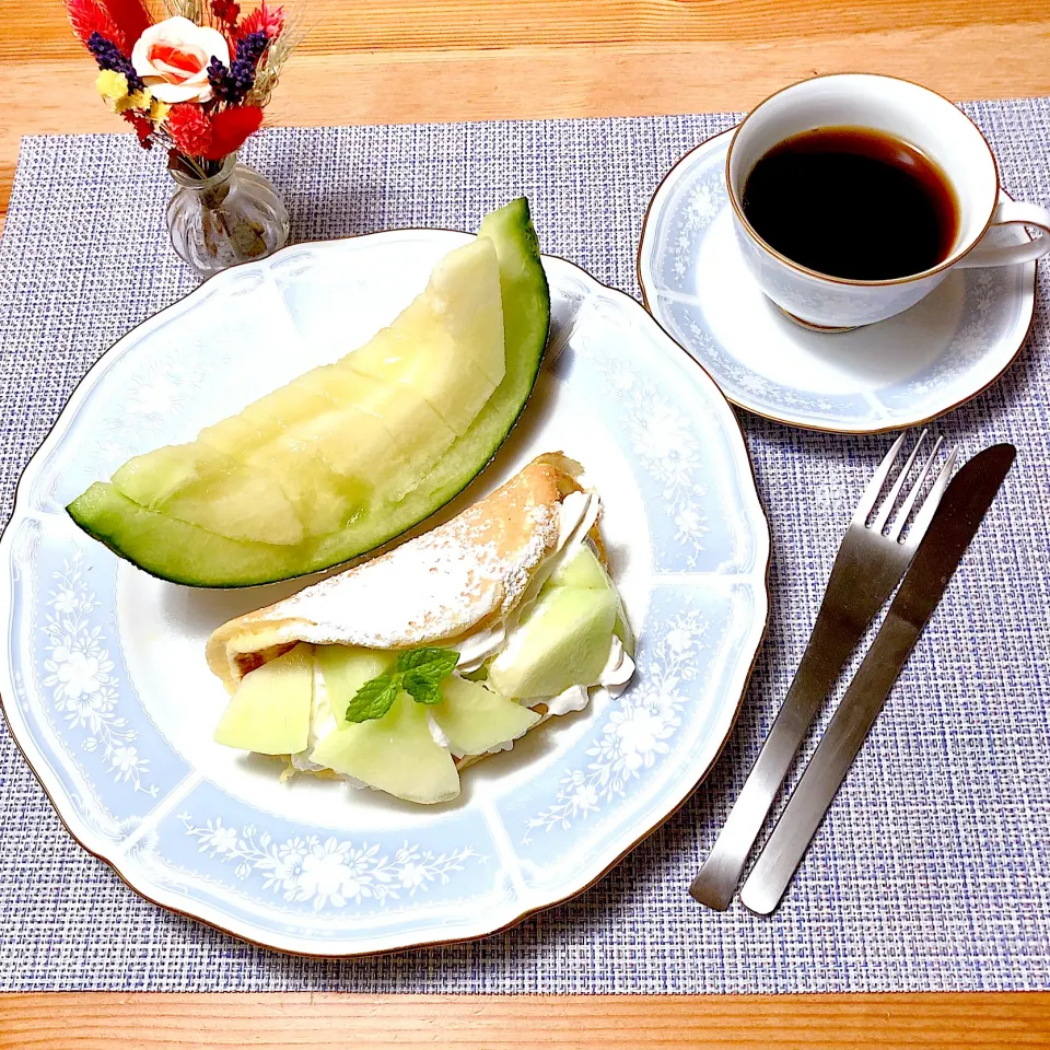 おうちカフェ「熊本メロンオムレット🍈」|Happy suzumeさん