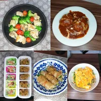 Snapdishの料理写真:つくりおきと適当な夕飯|舘厚樹さん