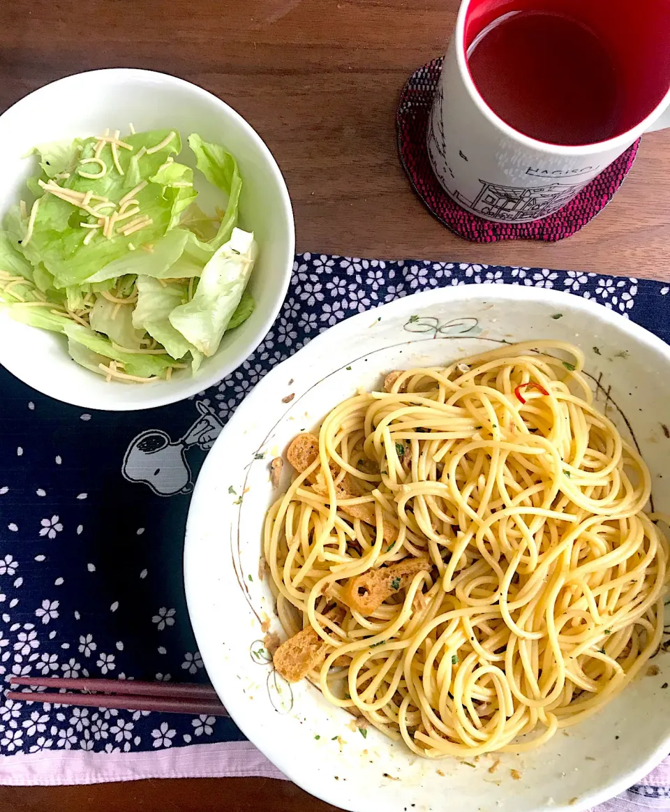 在宅ワークのパスタ|こぢえさん