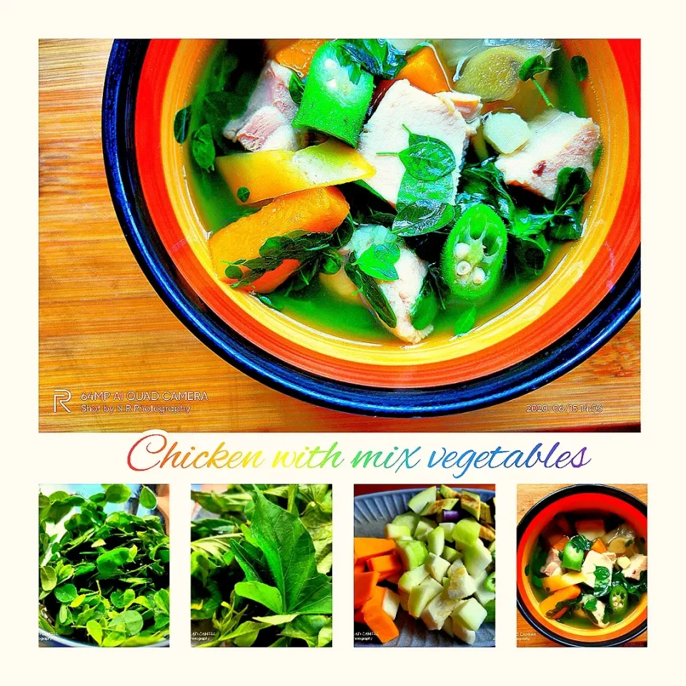 Chicken with vegetables.|Rosales P. Nhickさん