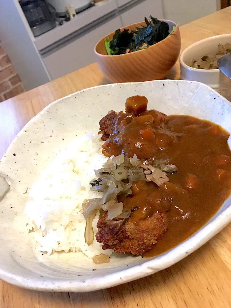 お昼ご飯はカツカレー😻💗💗💗|さくたえさん