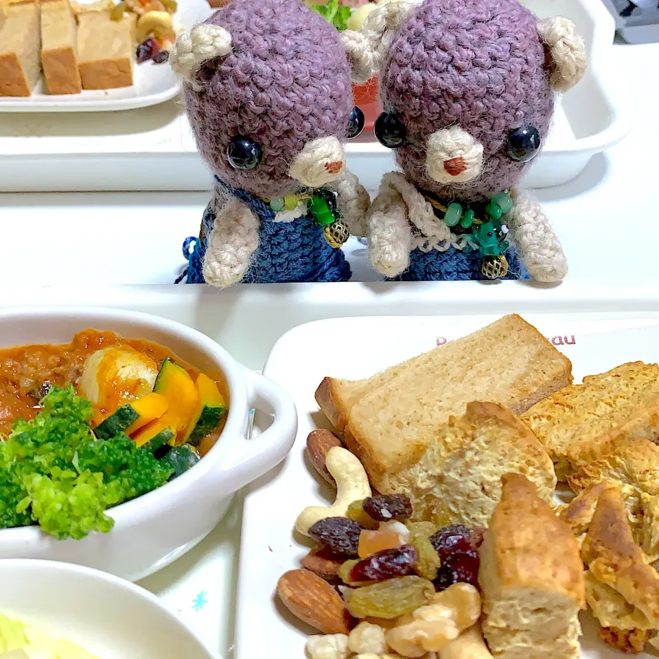 Snapdishの料理写真:朝ごぱん(・∀・)|chagashiさん