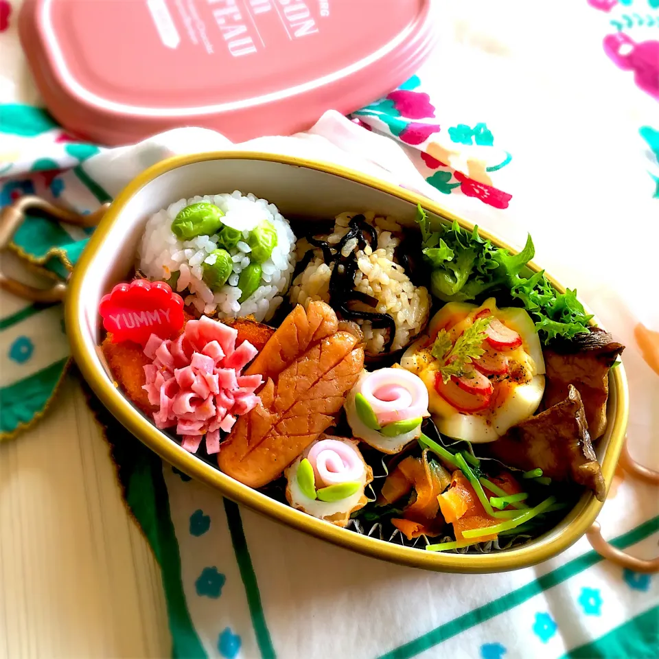 今日の娘弁当は豆と昆布ご飯|みゆ吉さん