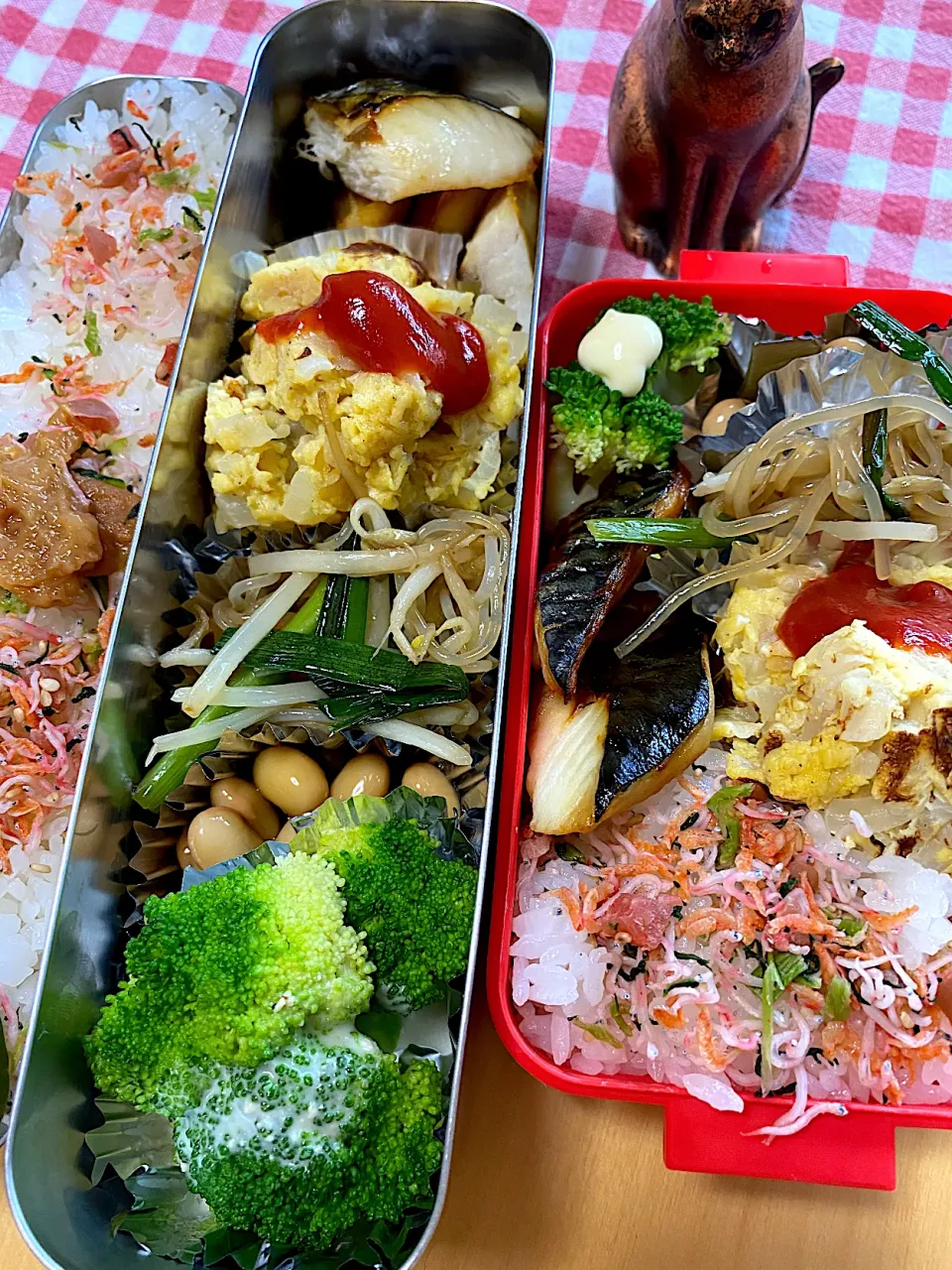 塩サバ　玉ねぎオムレツ　春雨炒め　大豆煮　ブロッコリー🥦 弁当|Kumiko Kimuraさん