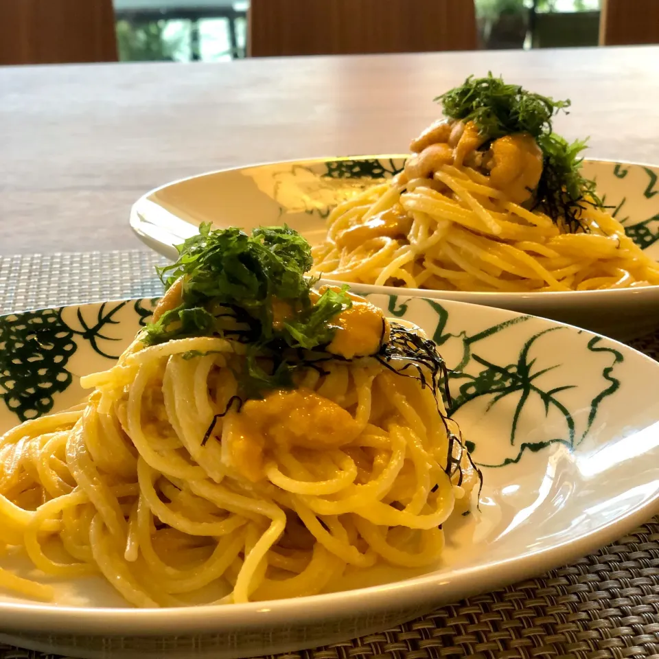 Snapdishの料理写真:ウニクリームスパゲティ🍝|saoricocoさん