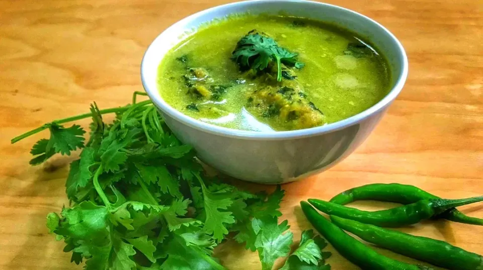 coriander dumplings with soup|Rajashri Thakare Sanerさん