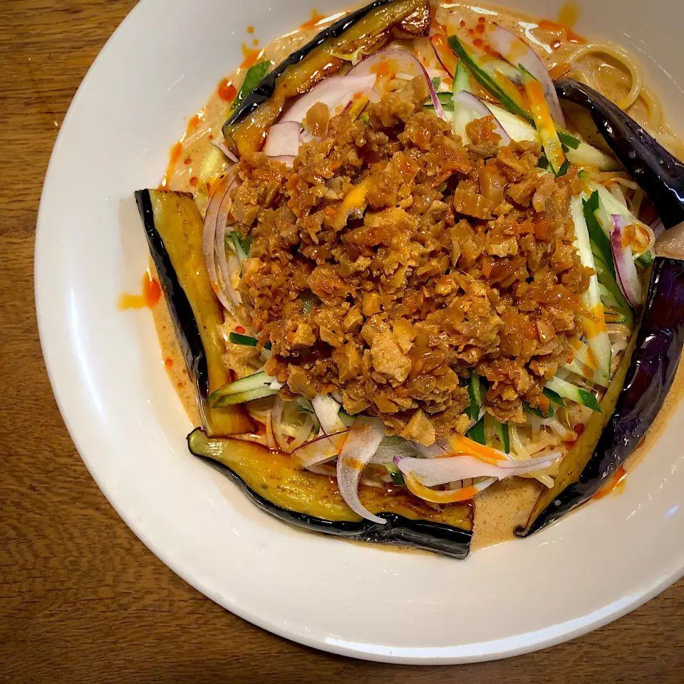 Snapdishの料理写真:#vegan 
冷やし豆乳坦々麺|makiko_aさん