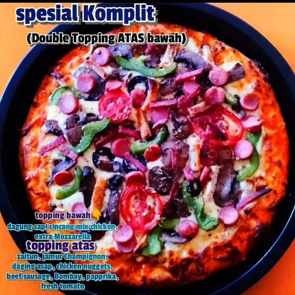 Spesial Komplit top & dawn Topping|pizza 5555 - cianjurさん