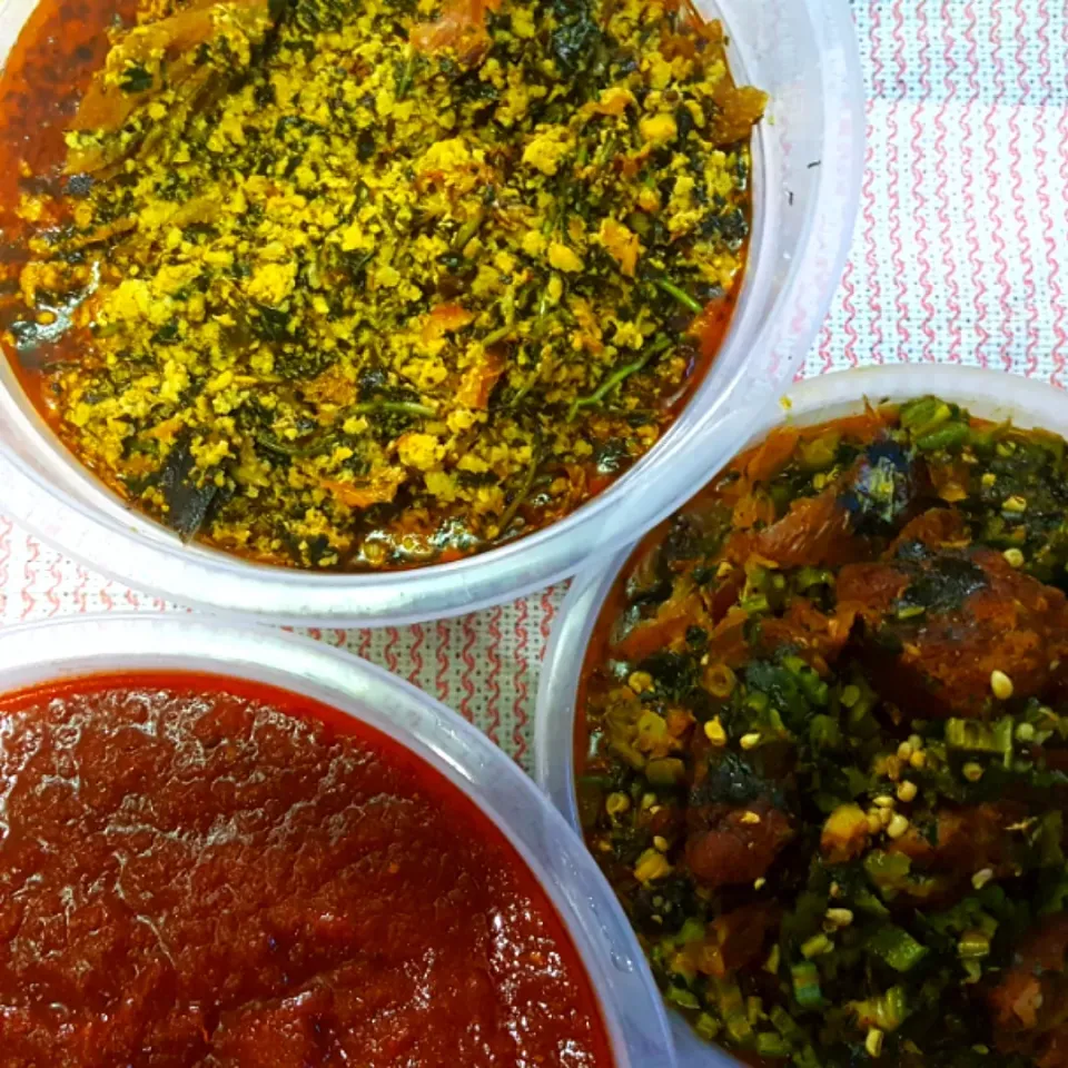 Turkey Stew, Egusi Soup and Okra Soup. #Naijafoodie|Amyさん