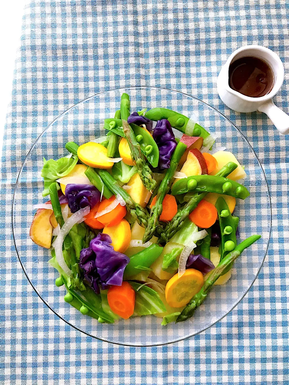 野菜がもりもり食べられる温野菜サラダ🥗~冷蔵庫の整理も兼ねて|とんちんさん