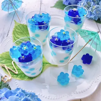 Snapdishの料理写真:紫陽花ゼリー