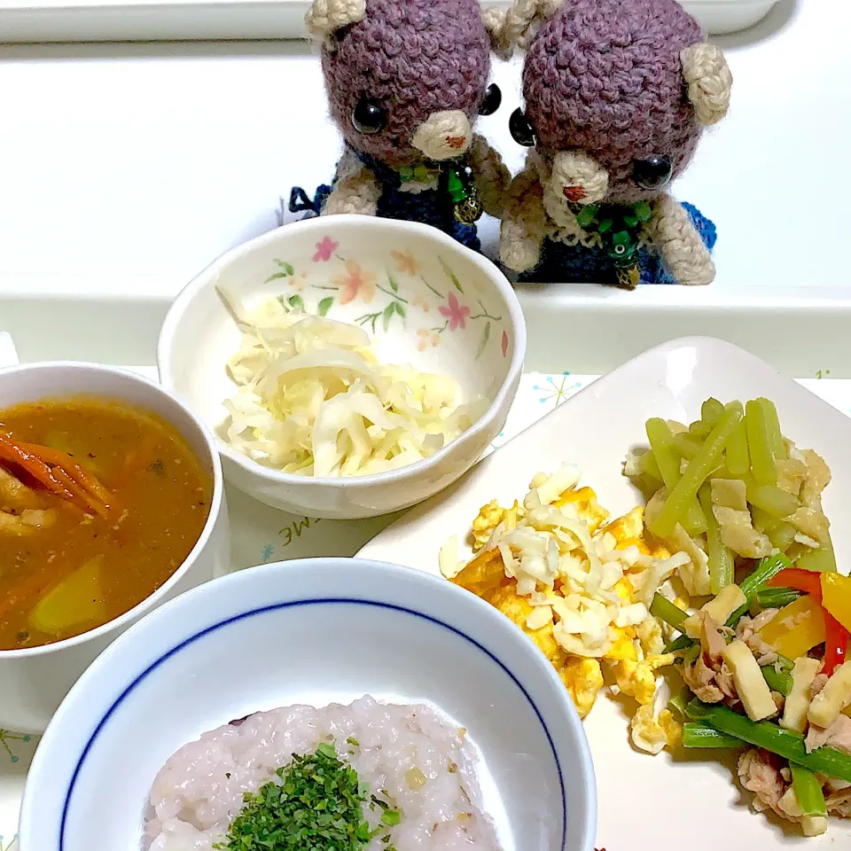 トマトカレーにレンコンパウダー（╹◡╹）|chagashiさん