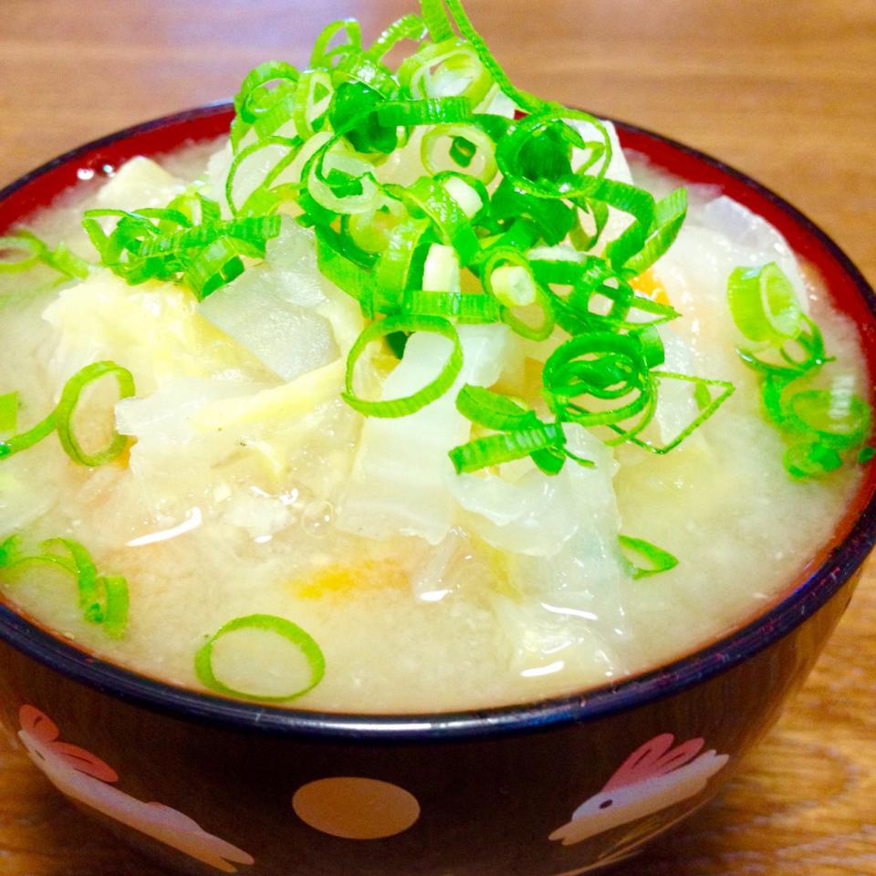 具沢山味噌汁🍀これでも並盛り😂