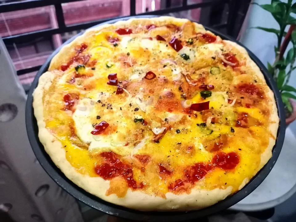 egg pizza|afriさん