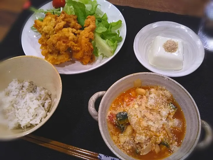 かぼちゃと豆のミネストローネ|カヨさん