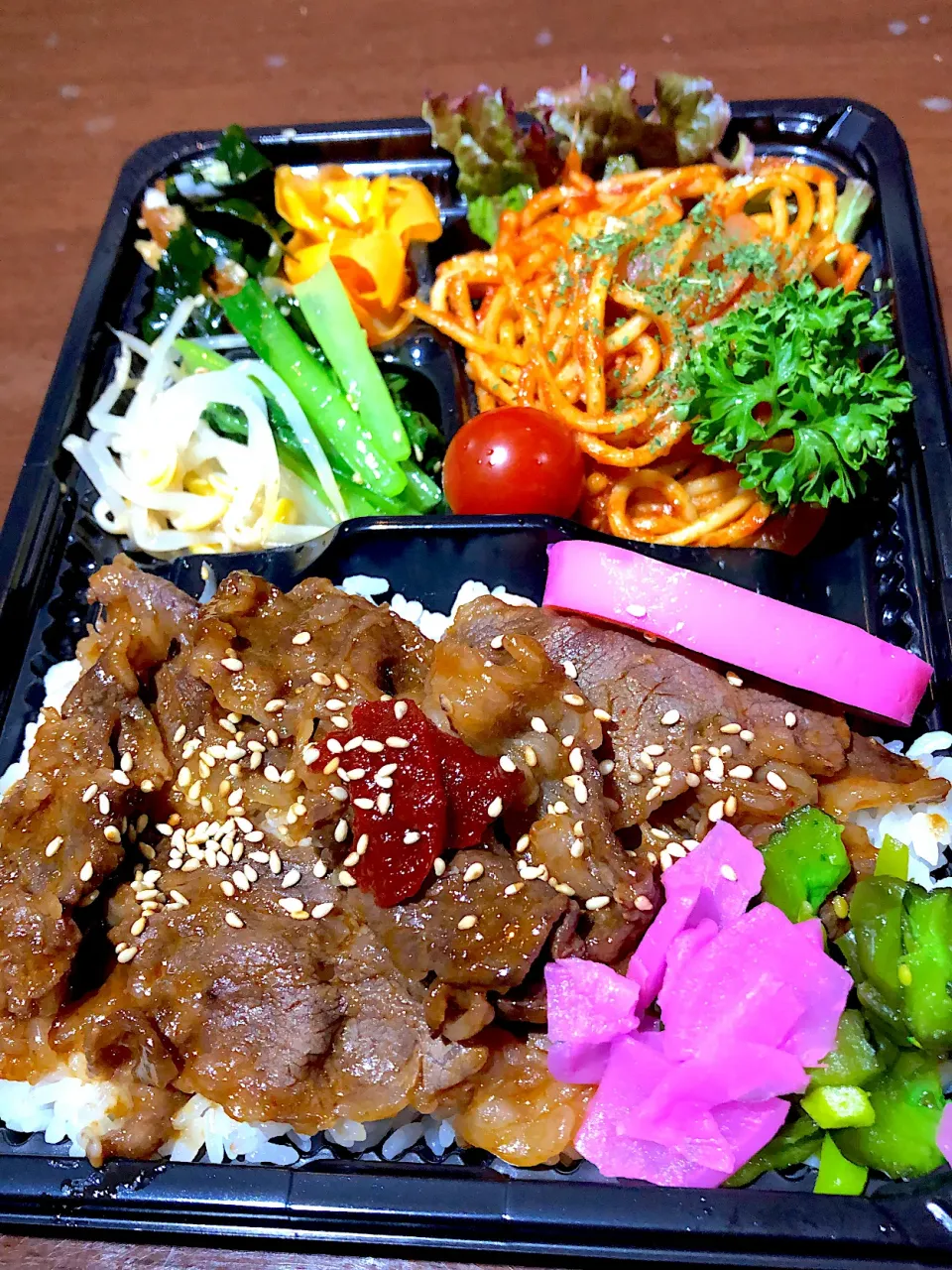 Snapdishの料理写真:#もも弁#本日日替わり#焼き肉弁当#600円|まろももかさん