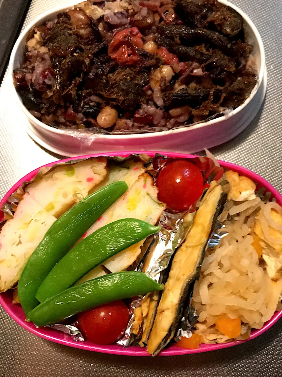 切り干し大根とアジのお弁当❣️|うまのしっぽさん