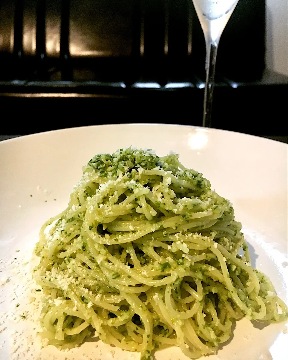 セロリジェノベーゼのカッペリーニ＊Capellini with Celery Pesto|Miboさん