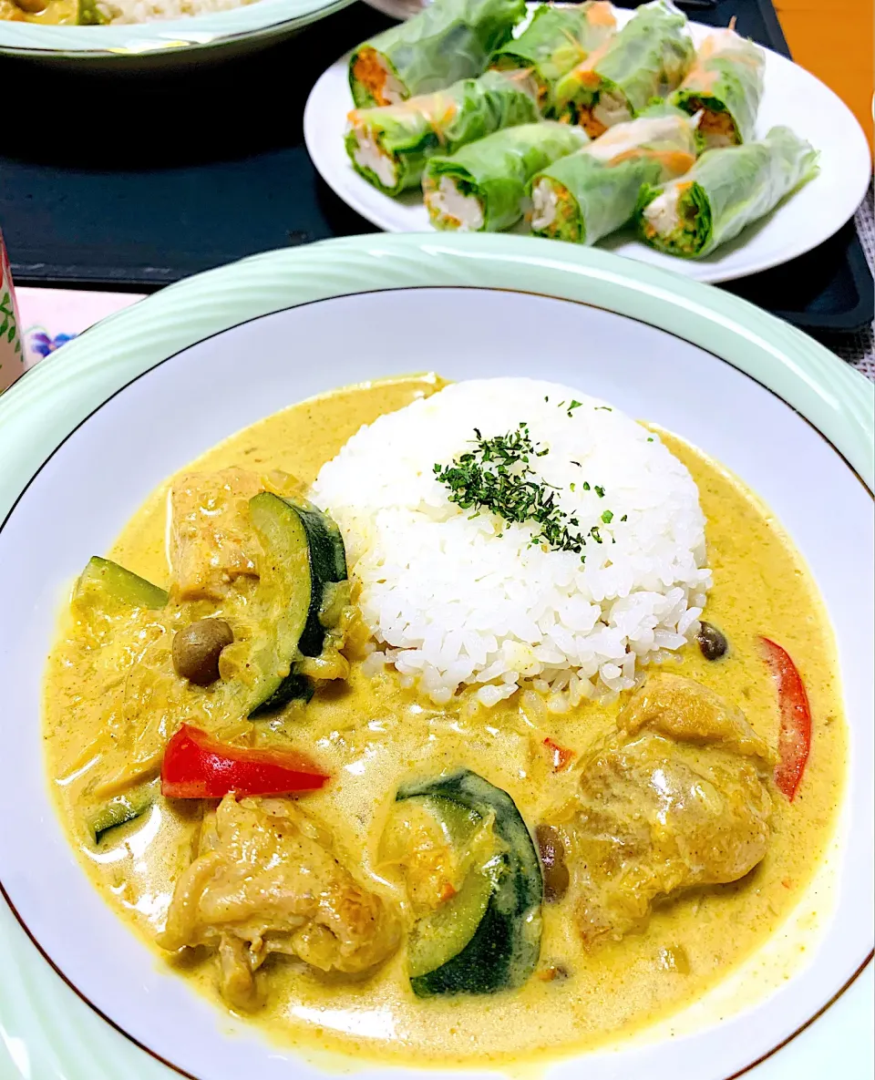 タイ風カレー🍛生春巻き🥕|ちはるさん