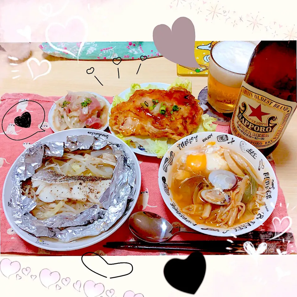 Snapdishの料理写真:６／１９ ｆｒｉ 晩ごはん🍴＊○°|rinaronarさん