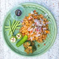 Fried rice with chili paste Mae Chef and Mae Klong Mackerel.|ChefMさん