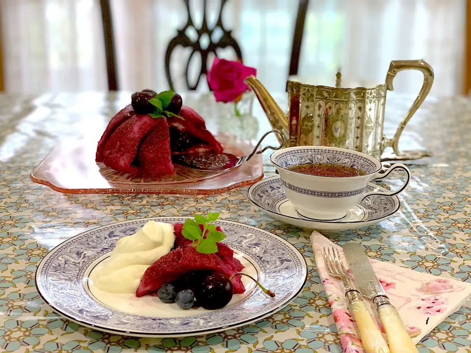 20200619-2 昨日作っておいたのでサマープディングを今日のお茶時間に🇬🇧|Seikoさん