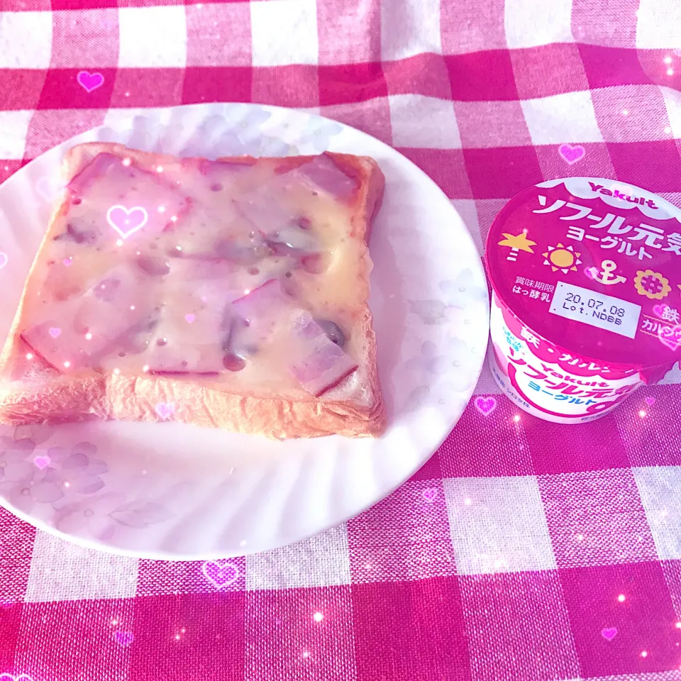 朝ごはん🍴"(๑´〰`๑)"ピザ🍕ヨーグルト"(๑´〰`๑)"|💙💙渡辺翔太💙💙さん