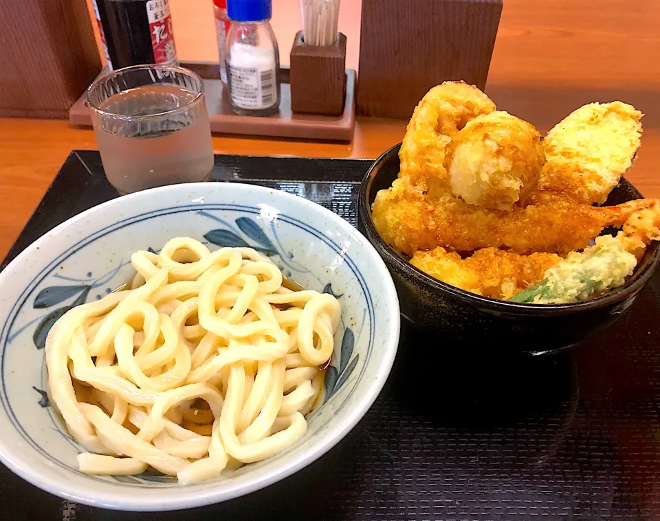 海老天丼とぶっかけうどんのセット|buhizouさん