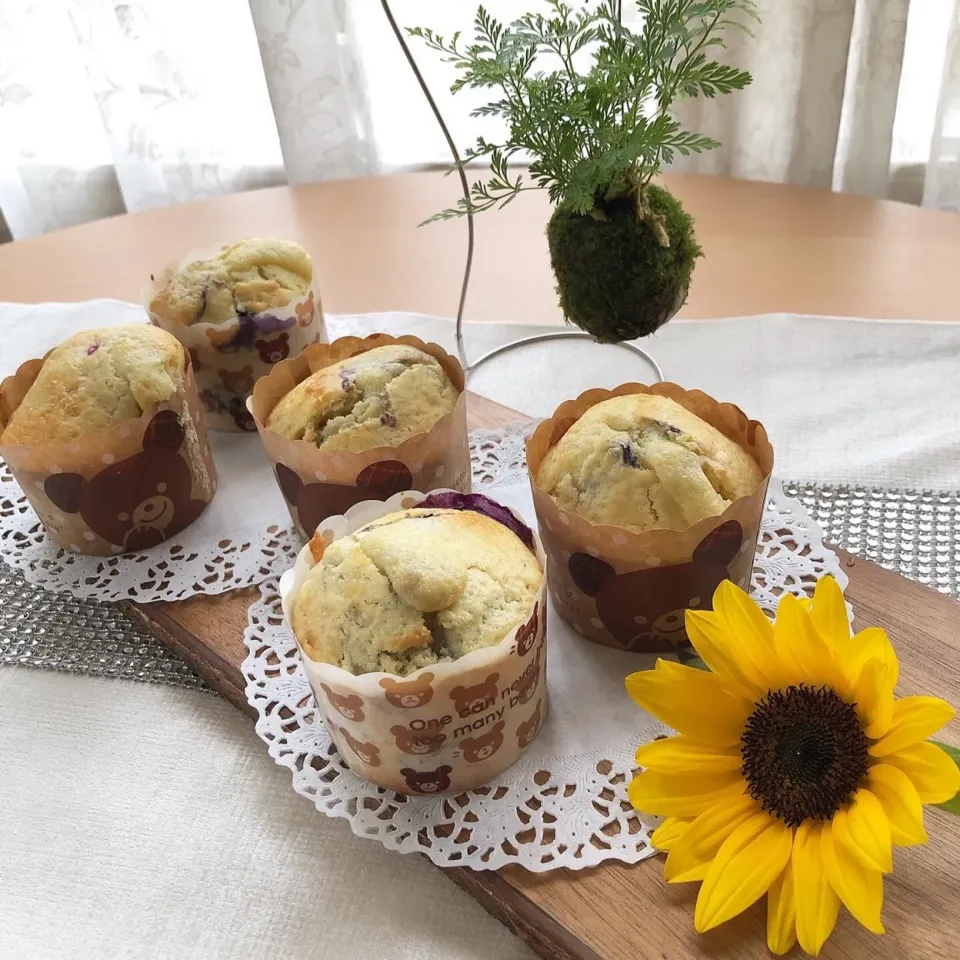 6/20❤︎ベリーベリーマフィン作りました🧁ラズベリーとブルーベリー入り🌱✨
甘さ控えめで美味しかったです🎶|Makinsさん