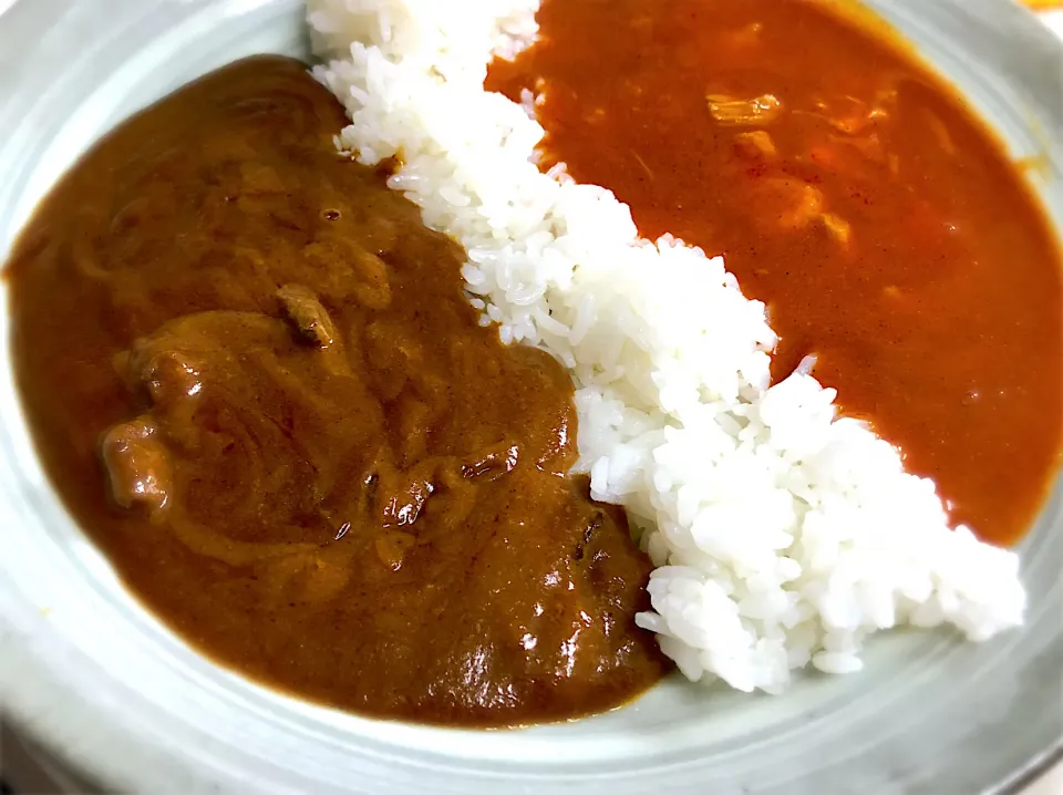 Snapdishの料理写真:LEE辛口あいがけカレー🍛🔥|buhizouさん