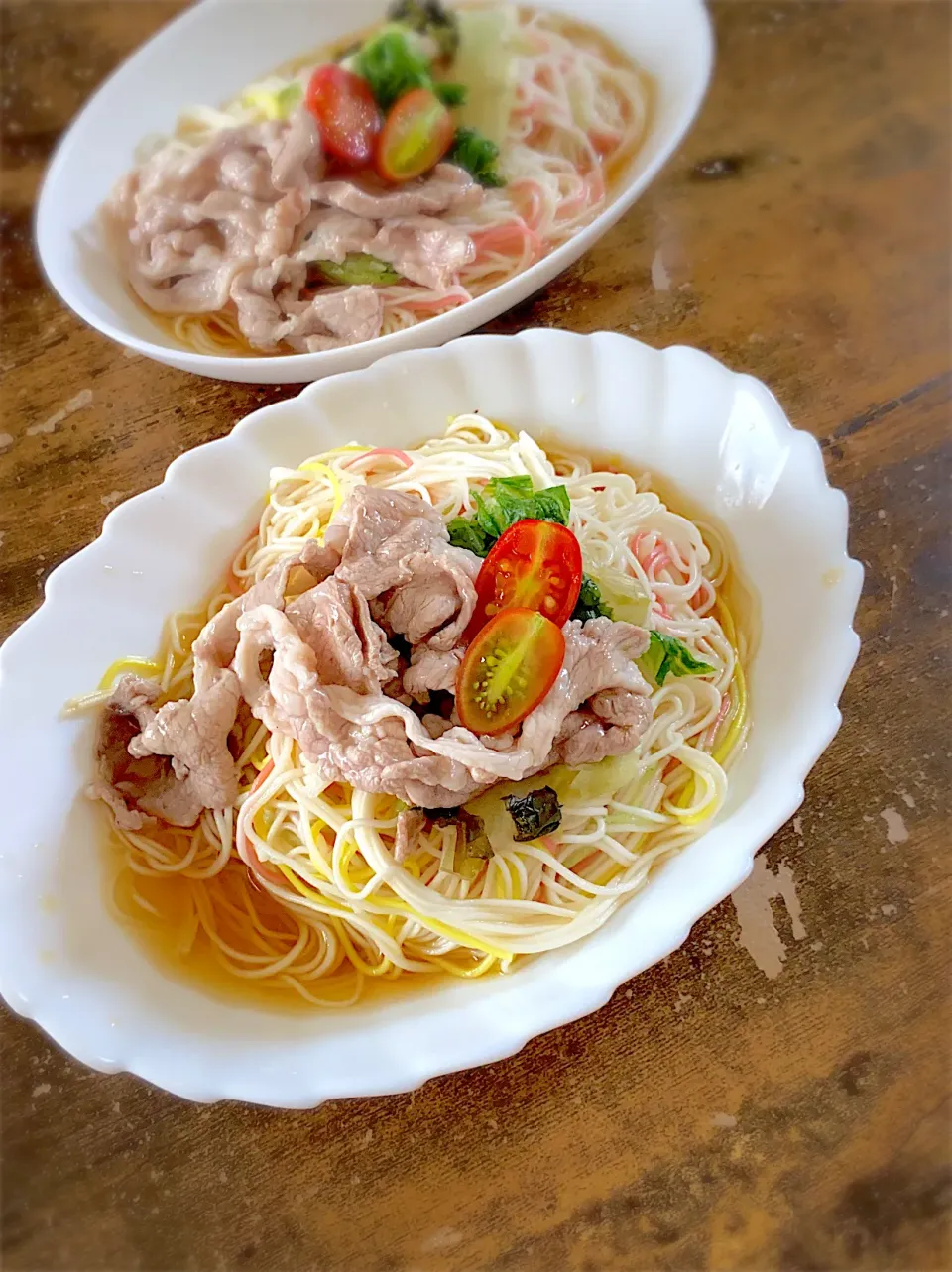 Snapdishの料理写真:冷しゃぶそうめん|Shirokoさん