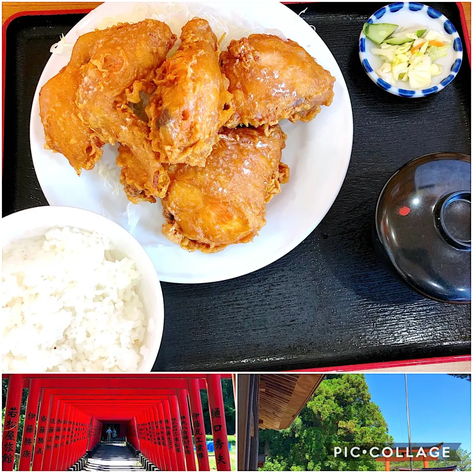 神社散歩と唐揚げ定食ランチ|Perritoさん