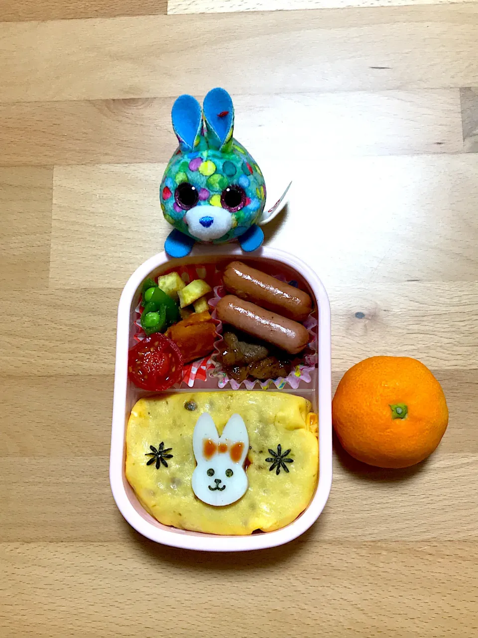 幼稚園お弁当★🐰うさぎオムライス|おにぎりさん