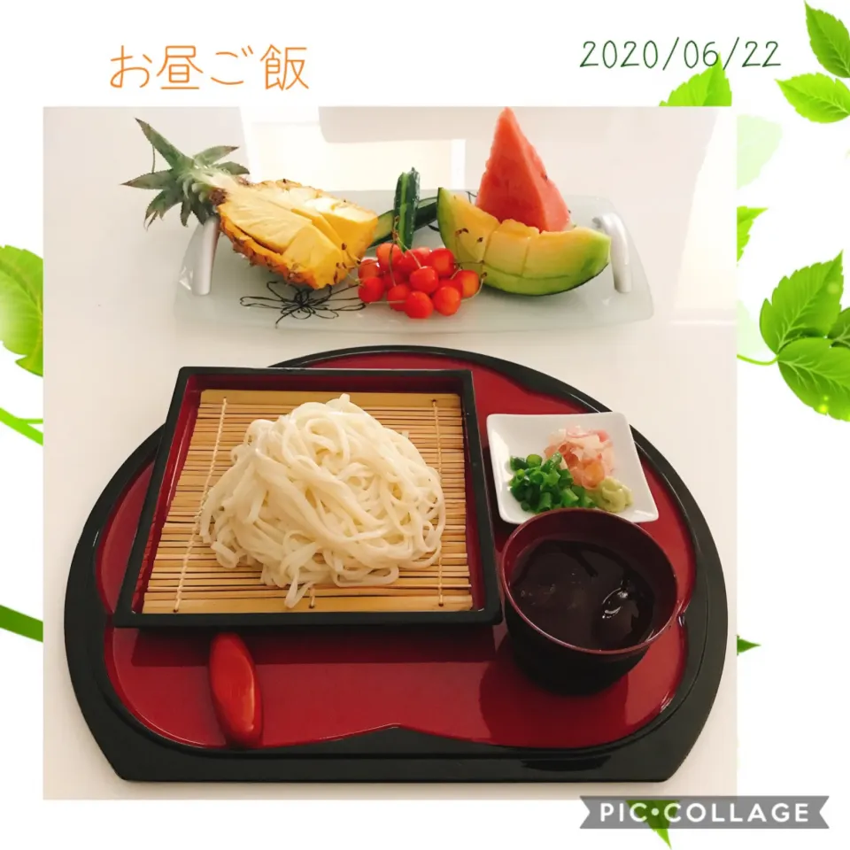 Snapdishの料理写真:#お昼ご飯#讃岐うどんのキンキン冷やし|みすてりあすゆっこさん