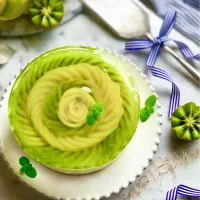 🥝キウイのレアチーズケーキ💛