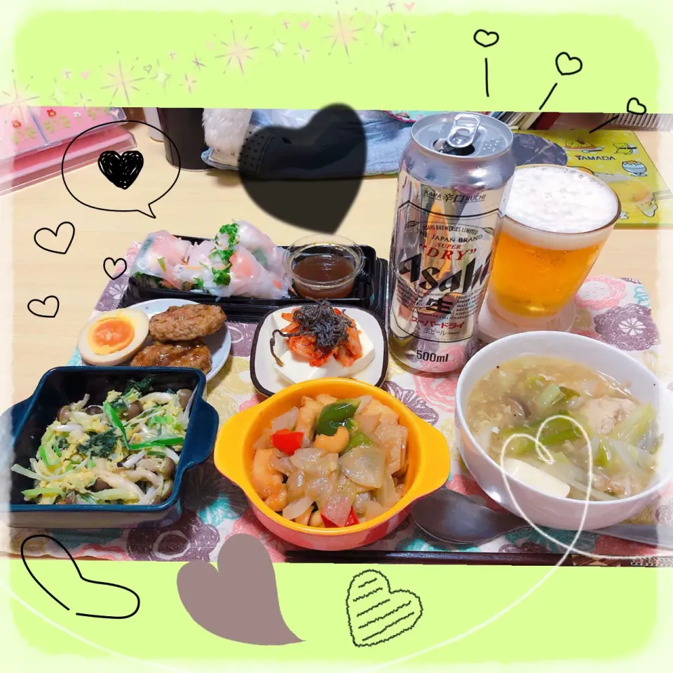 ６／２２ ｍｏｎ 晩ごはん🍴＊○°|rinaronarさん