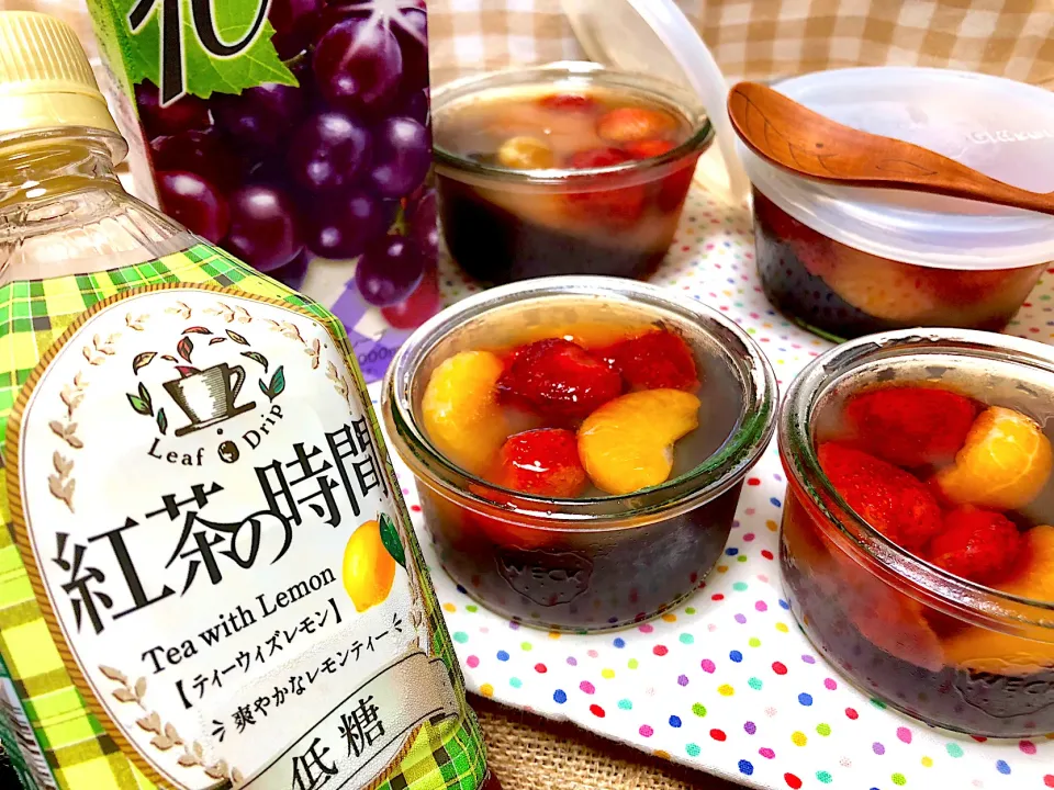 がぁがの料理 フルーツ in ジュースゼリー 🍹|がぁがさん