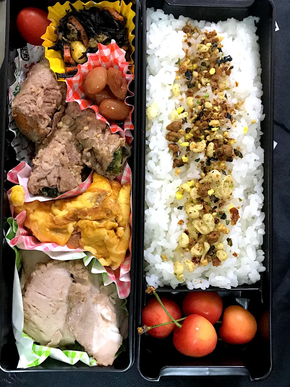 #男子高生弁当#チャーシュー#野菜肉巻き|mmmさん