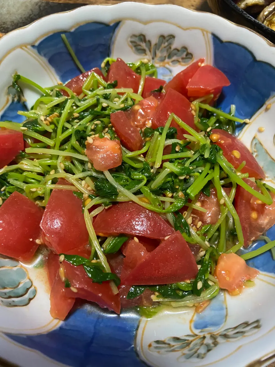 トマトと豆苗のナムル|ぽみさん