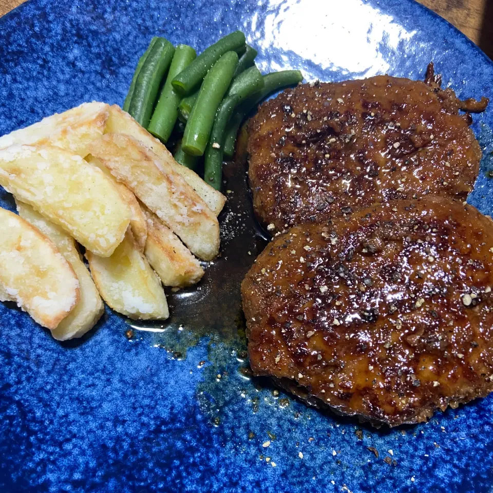 照り焼きハンバーグ|ぽみさん