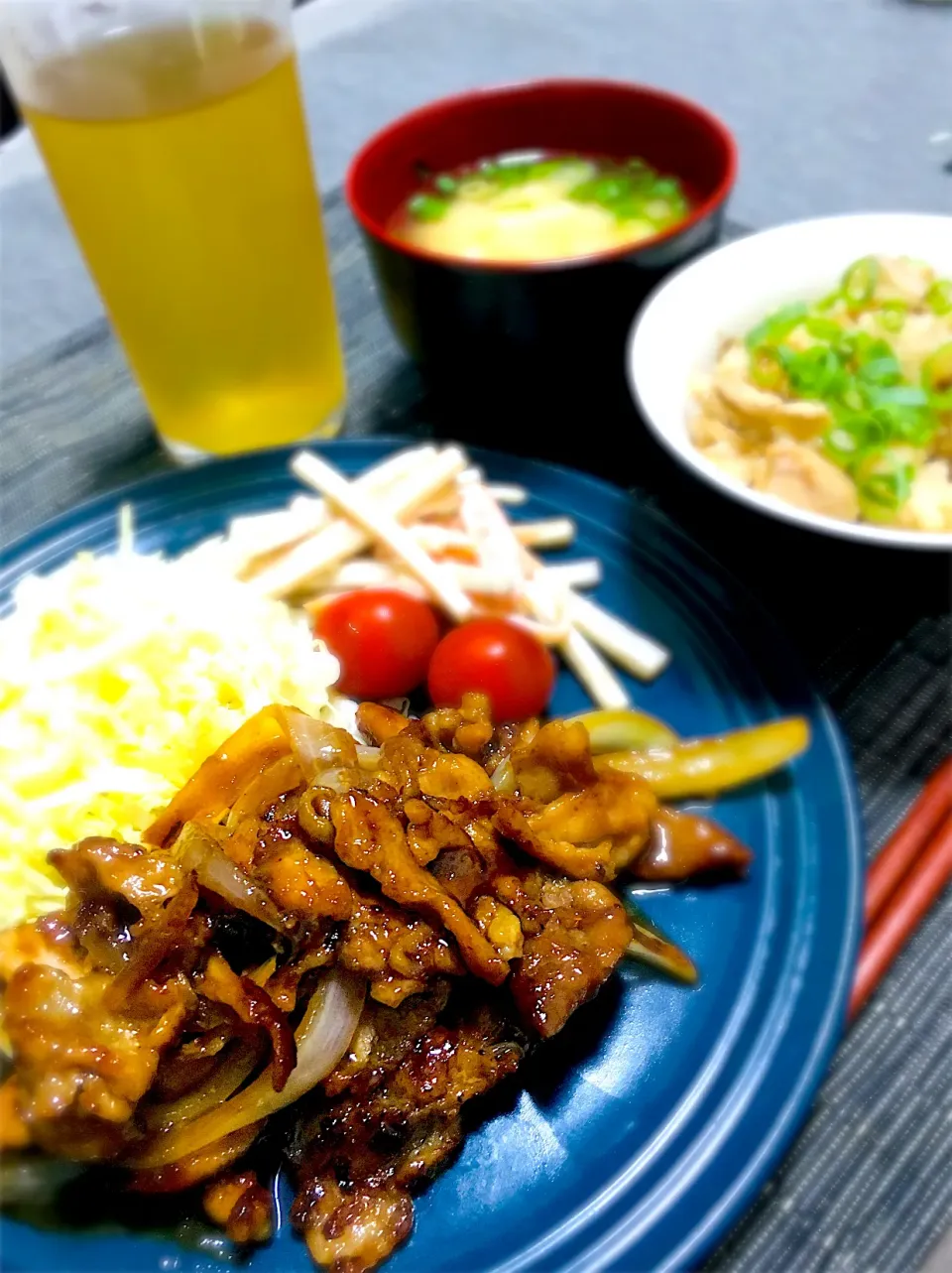 Snapdishの料理写真:豚の生姜焼き定食|Mikaさん