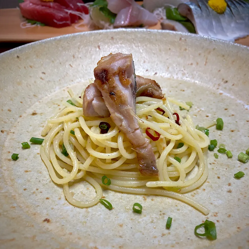 6/24 焼き〆さばでペペロンチーノ💗|あーるさん