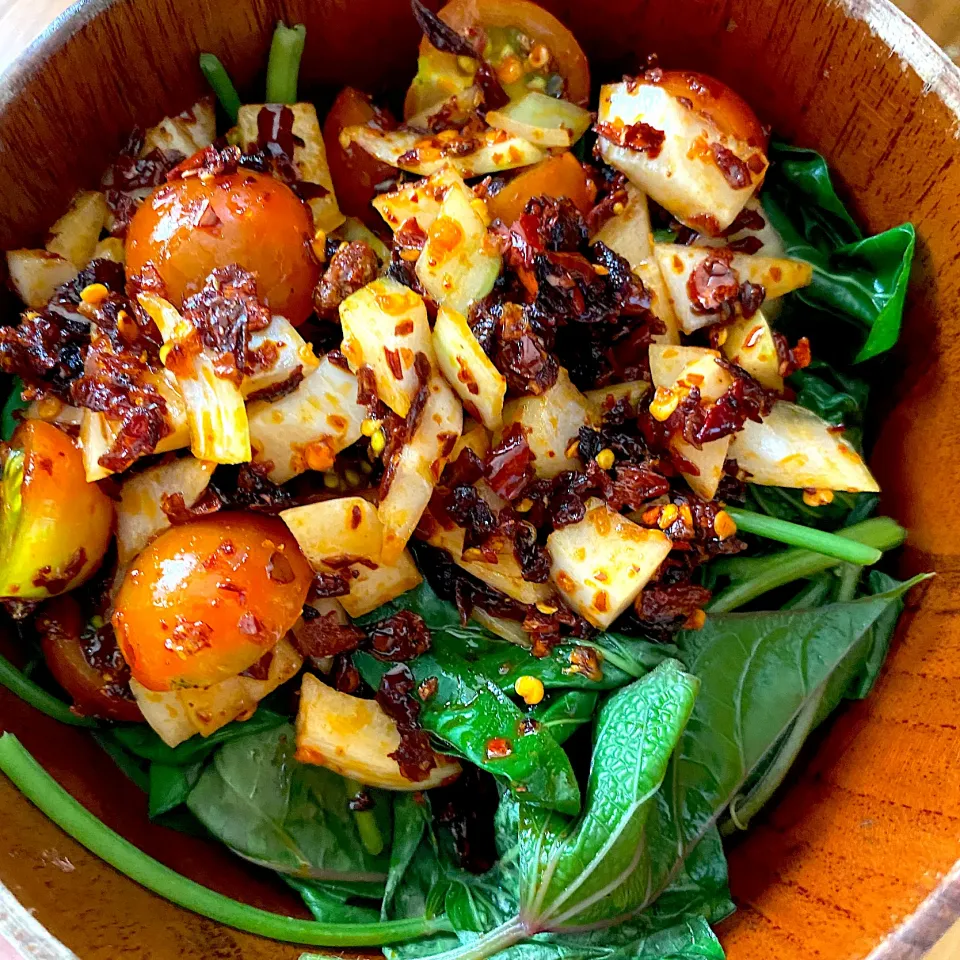 Steam sweet Potato 🍠 LEAVES 🍃 Salad|Food Gardenさん