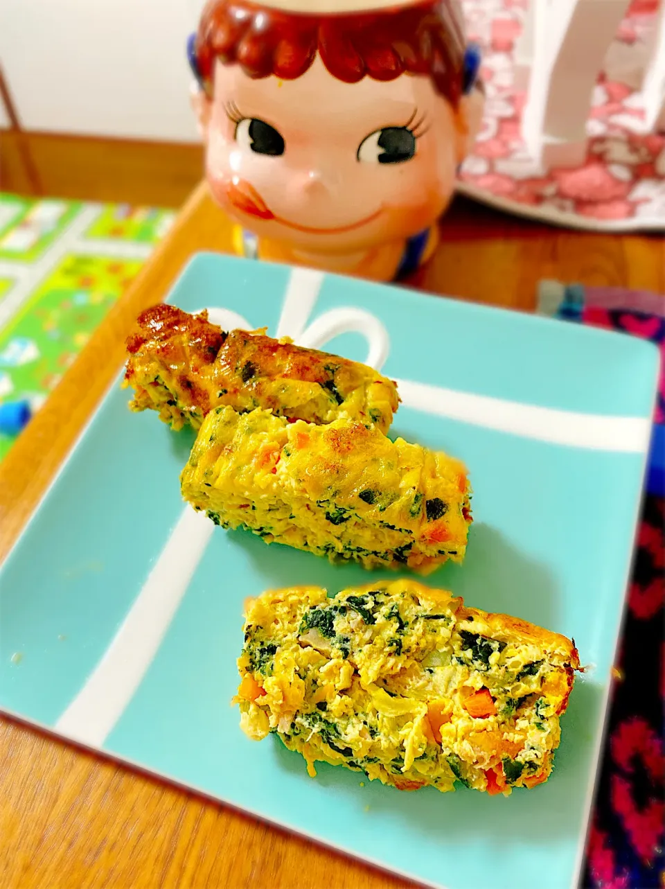 息子への離乳食♡色々お野菜とツナチーズのぱくぱくキッシュ。|ぽき。さん