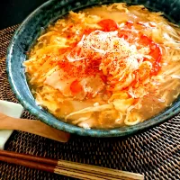 Snapdishの料理写真:酸辣湯風そうめん|sanaさん